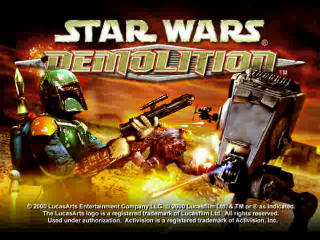 Star Wars Demolition title screen for Playstation
